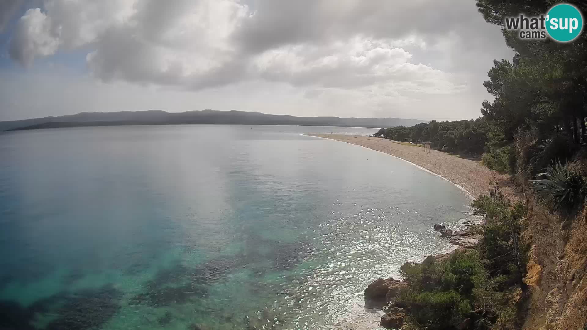Webcam Bol Zlatni Rat – Vista en vivo desde la isla de Brač