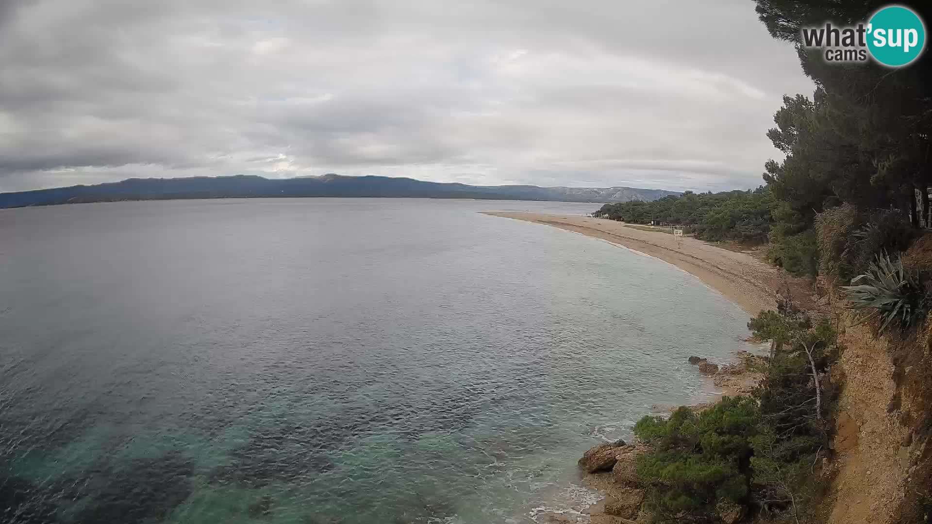 Spletna kamera Bol Zlatni Rat – Pogled v živo z otoka Brač