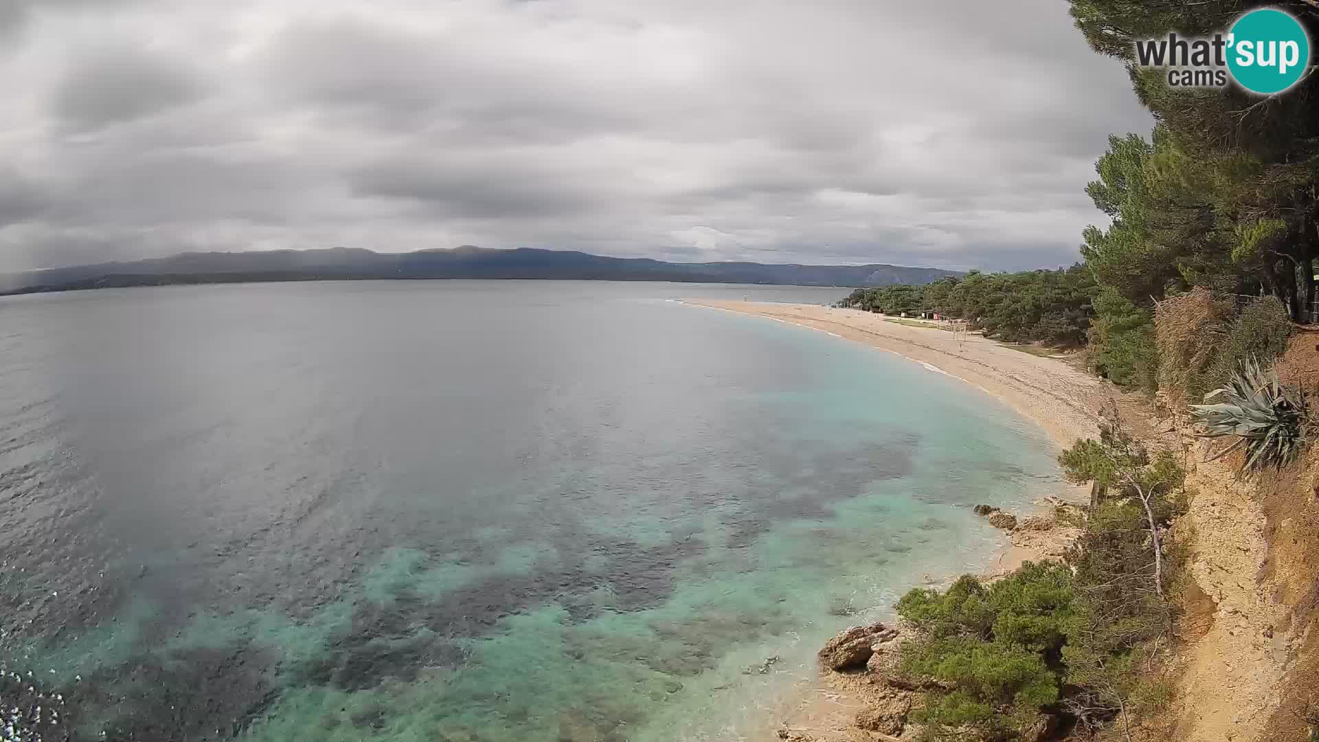 Spletna kamera Bol Zlatni Rat – Pogled v živo z otoka Brač
