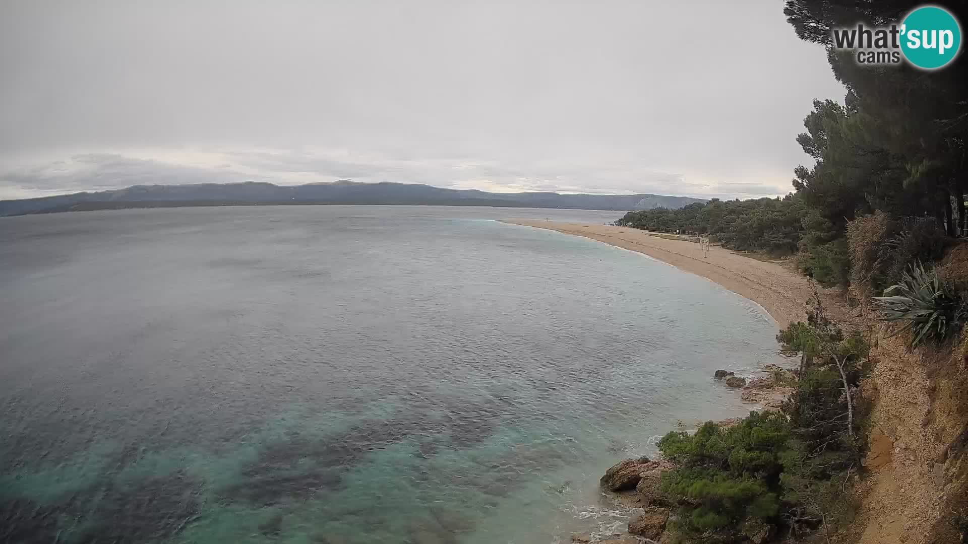 Webcam Bol Zlatni Rat – Vista en vivo desde la isla de Brač