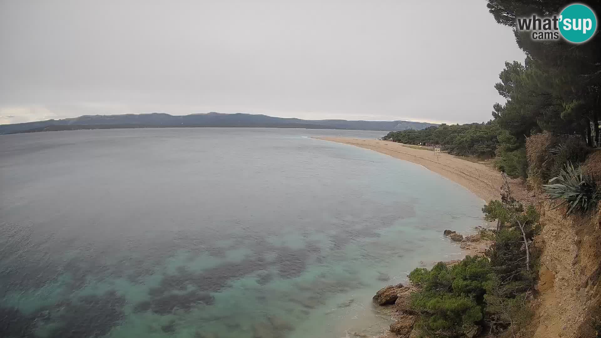 Webcam Bol Zlatni Rat – Vista en vivo desde la isla de Brač