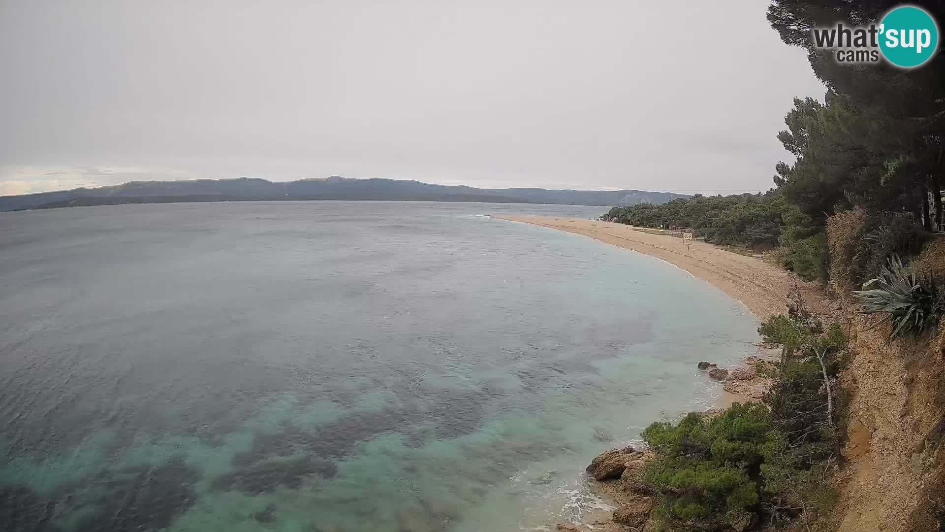 Webcam Zlatni Rat Bol – Liveblick vom berühmten Strand auf Brač