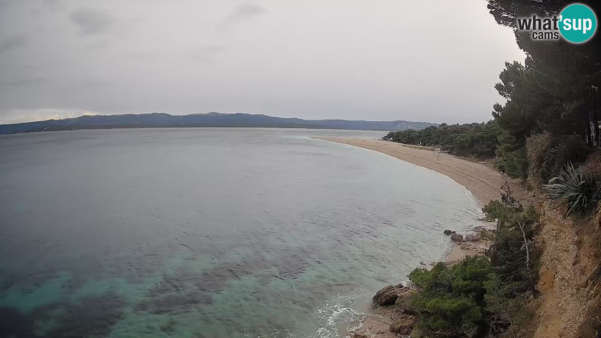 Webcam Zlatni Rat Bol – Liveblick vom berühmten Strand auf Brač
