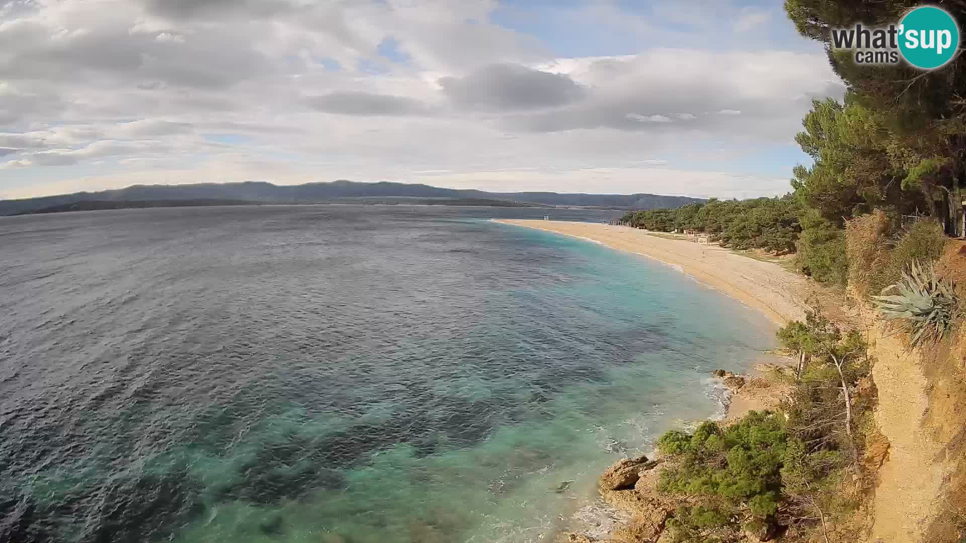 Webcam Zlatni Rat Bol – Liveblick vom berühmten Strand auf Brač