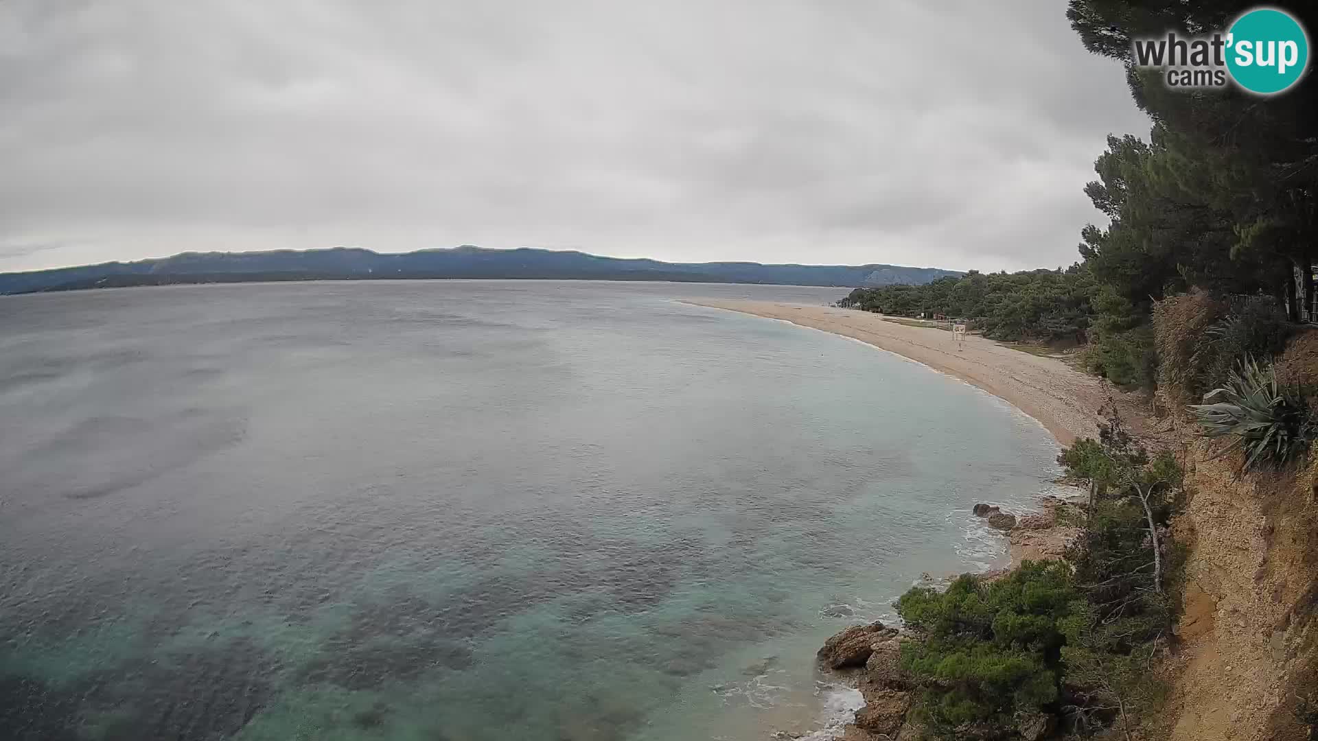 Webcam Bol Zlatni Rat – Vista en vivo desde la isla de Brač