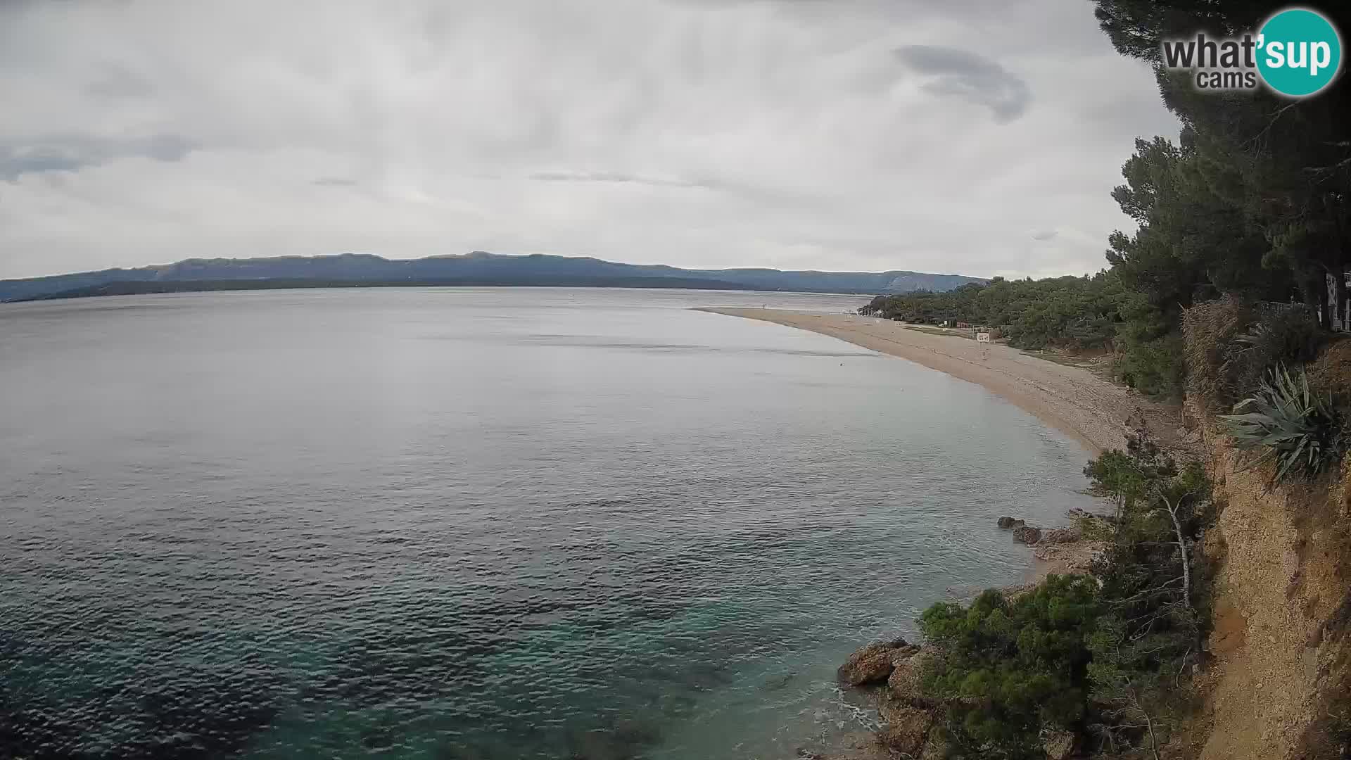 Spletna kamera Bol Zlatni Rat – Pogled v živo z otoka Brač