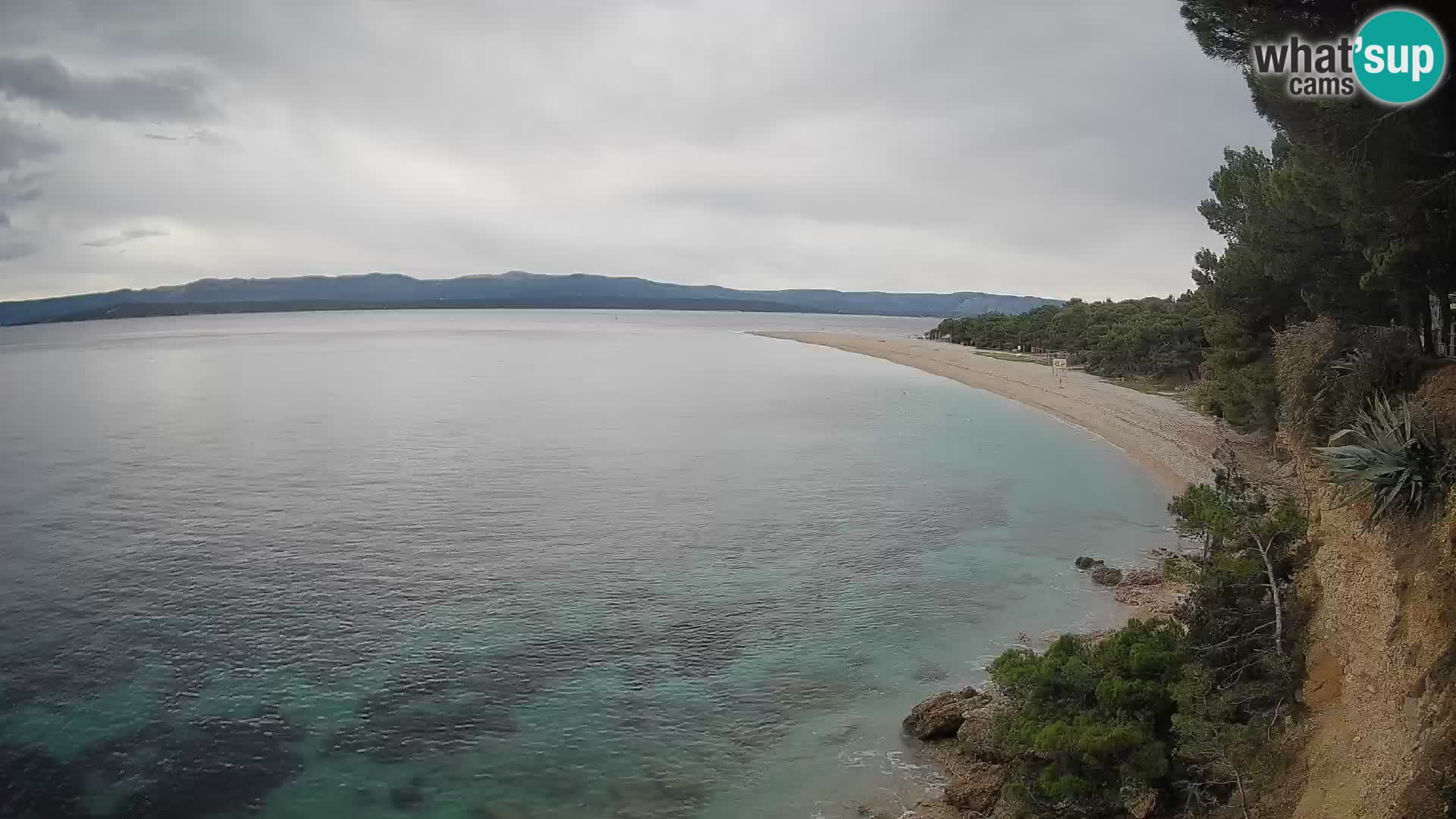 Spletna kamera Bol Zlatni Rat – Pogled v živo z otoka Brač
