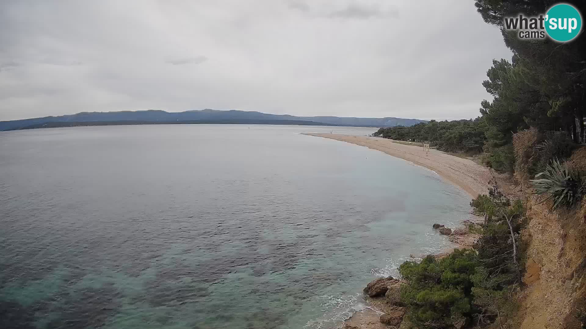 Spletna kamera Bol Zlatni Rat – Pogled v živo z otoka Brač