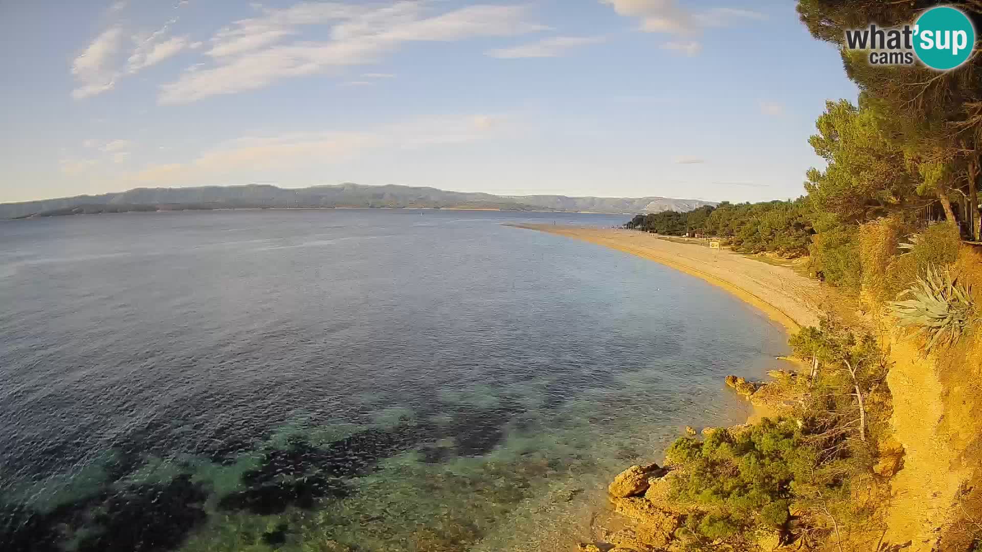 Webcam Zlatni Rat Bol – Liveblick vom berühmten Strand auf Brač