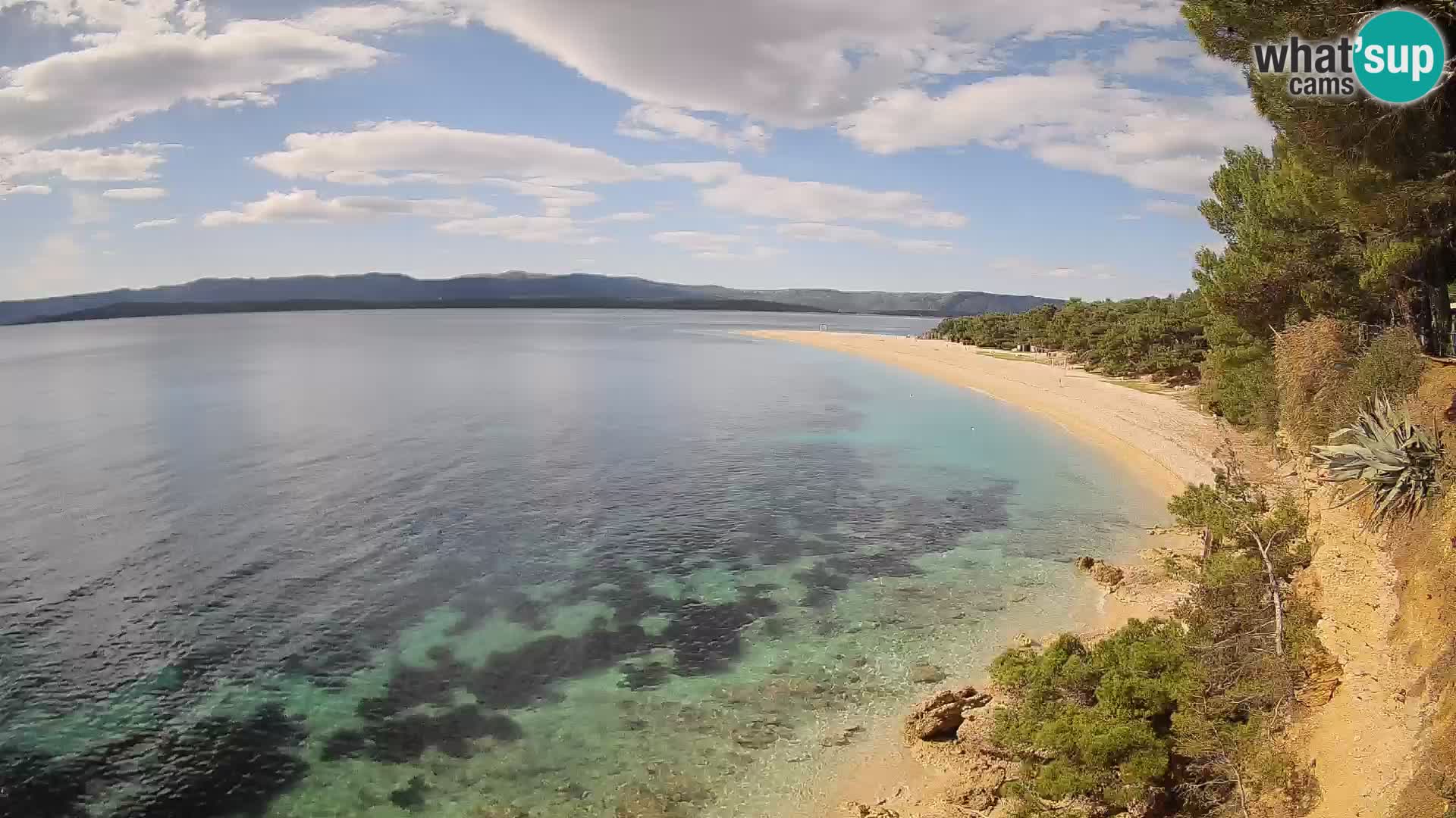 Webcam Zlatni Rat Bol – Liveblick vom berühmten Strand auf Brač