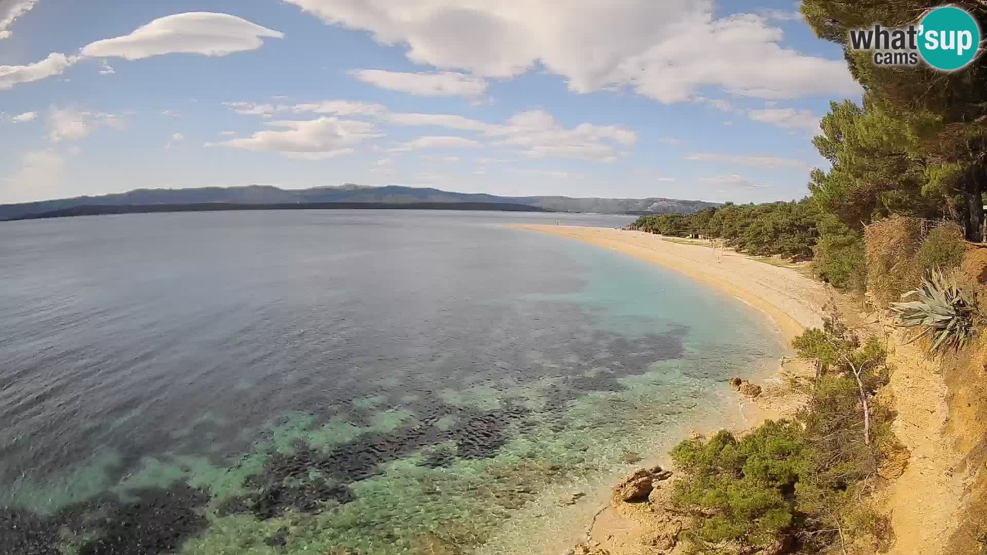 Webcam Zlatni Rat Bol – Liveblick vom berühmten Strand auf Brač