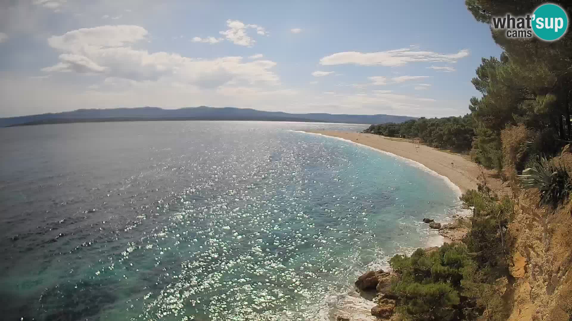 Spletna kamera Bol Zlatni Rat – Pogled v živo z otoka Brač