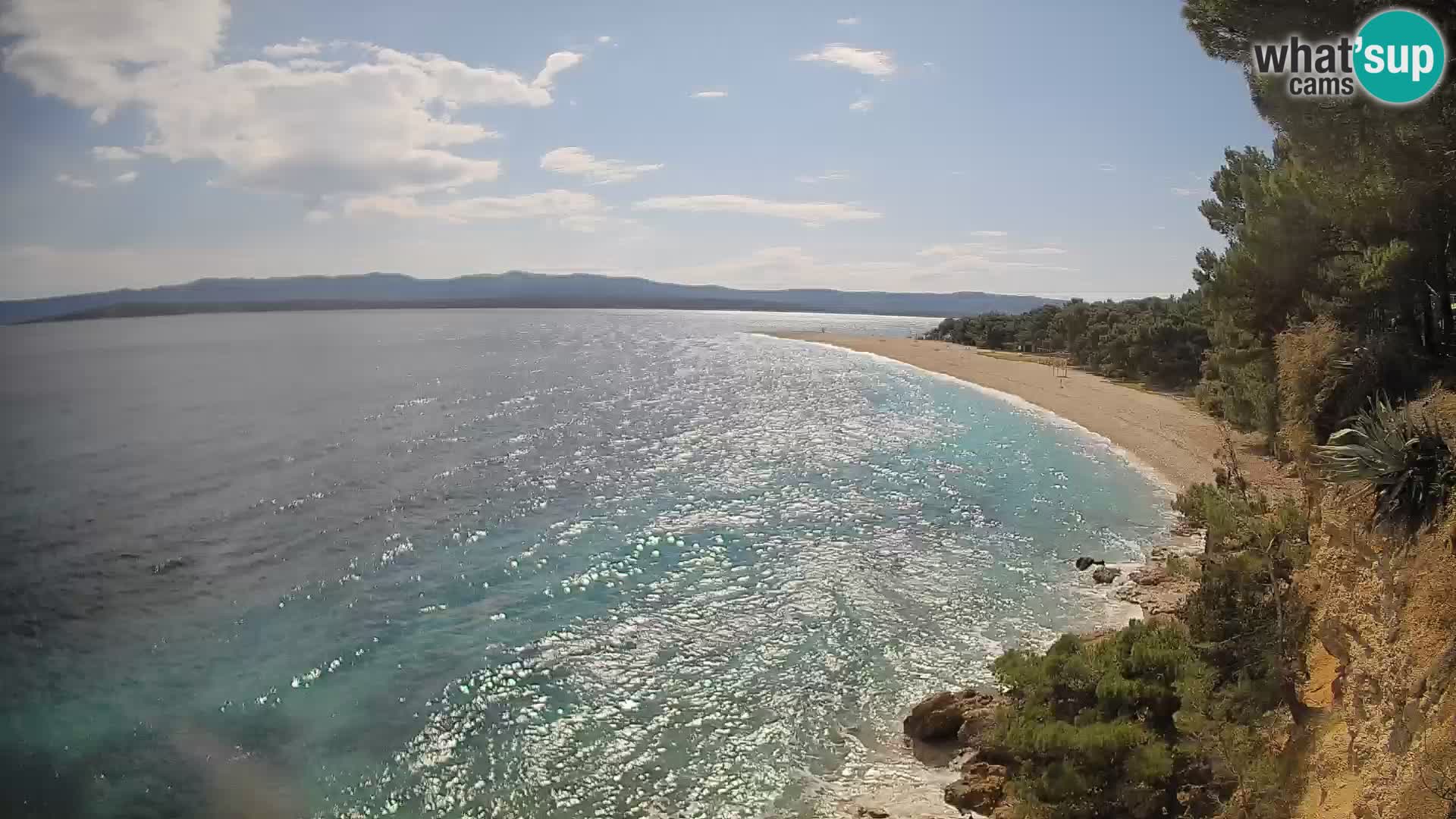 Spletna kamera Bol Zlatni Rat – Pogled v živo z otoka Brač
