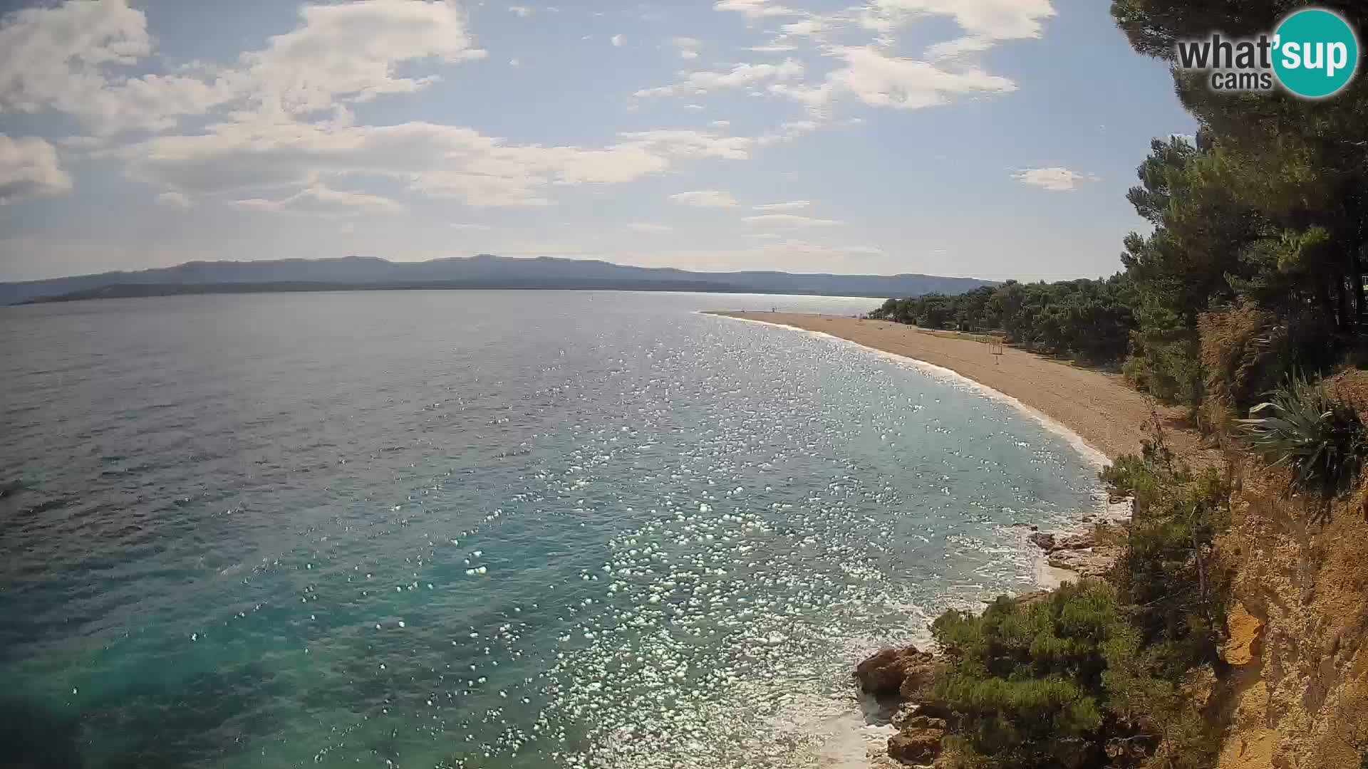 Spletna kamera Bol Zlatni Rat – Pogled v živo z otoka Brač