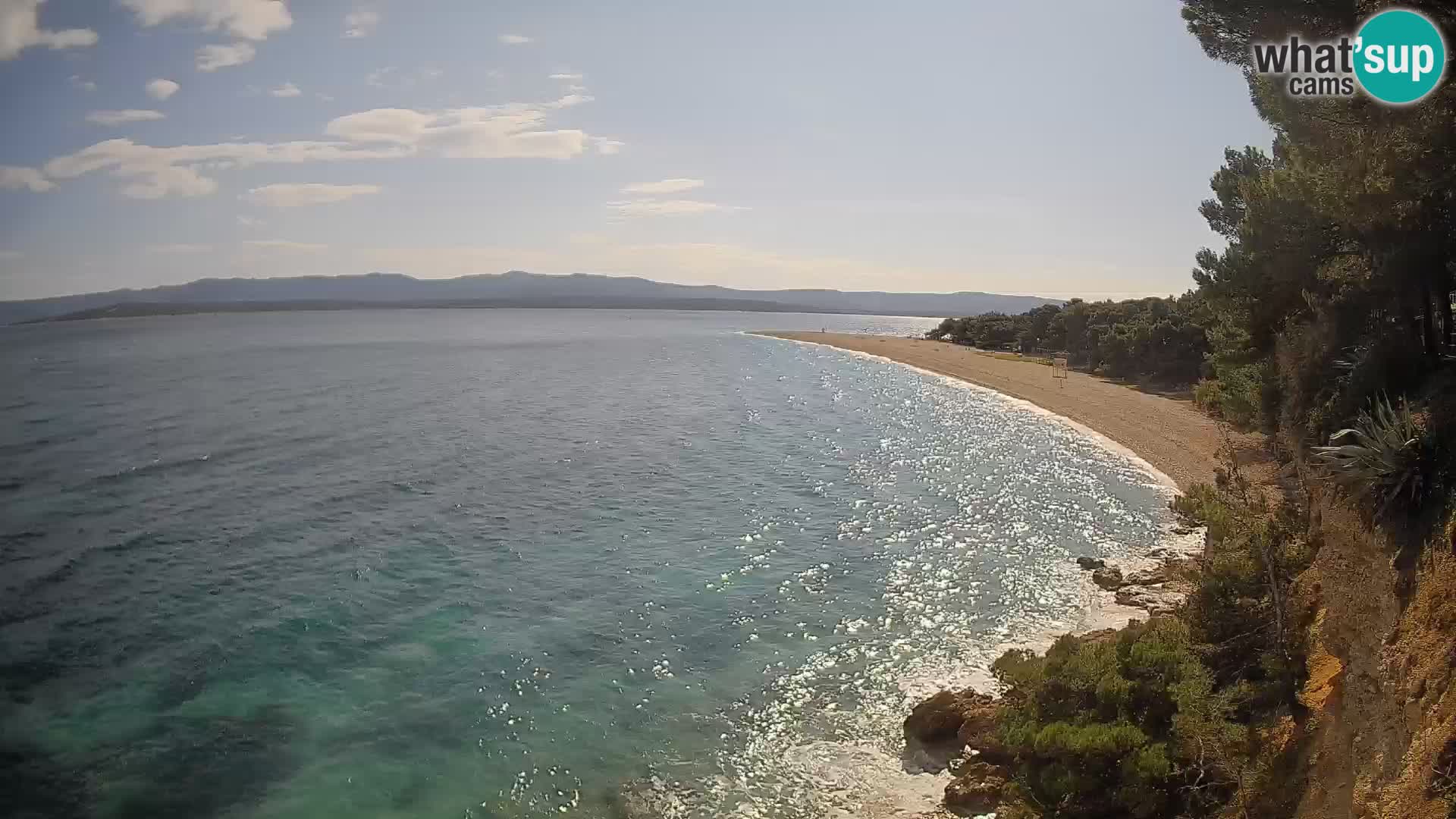 Webcam Zlatni Rat Bol – Liveblick vom berühmten Strand auf Brač