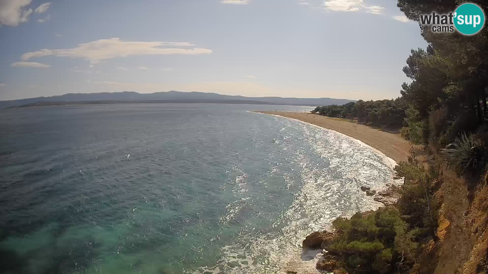 Webcam Bol Zlatni Rat – Vista en vivo desde la isla de Brač