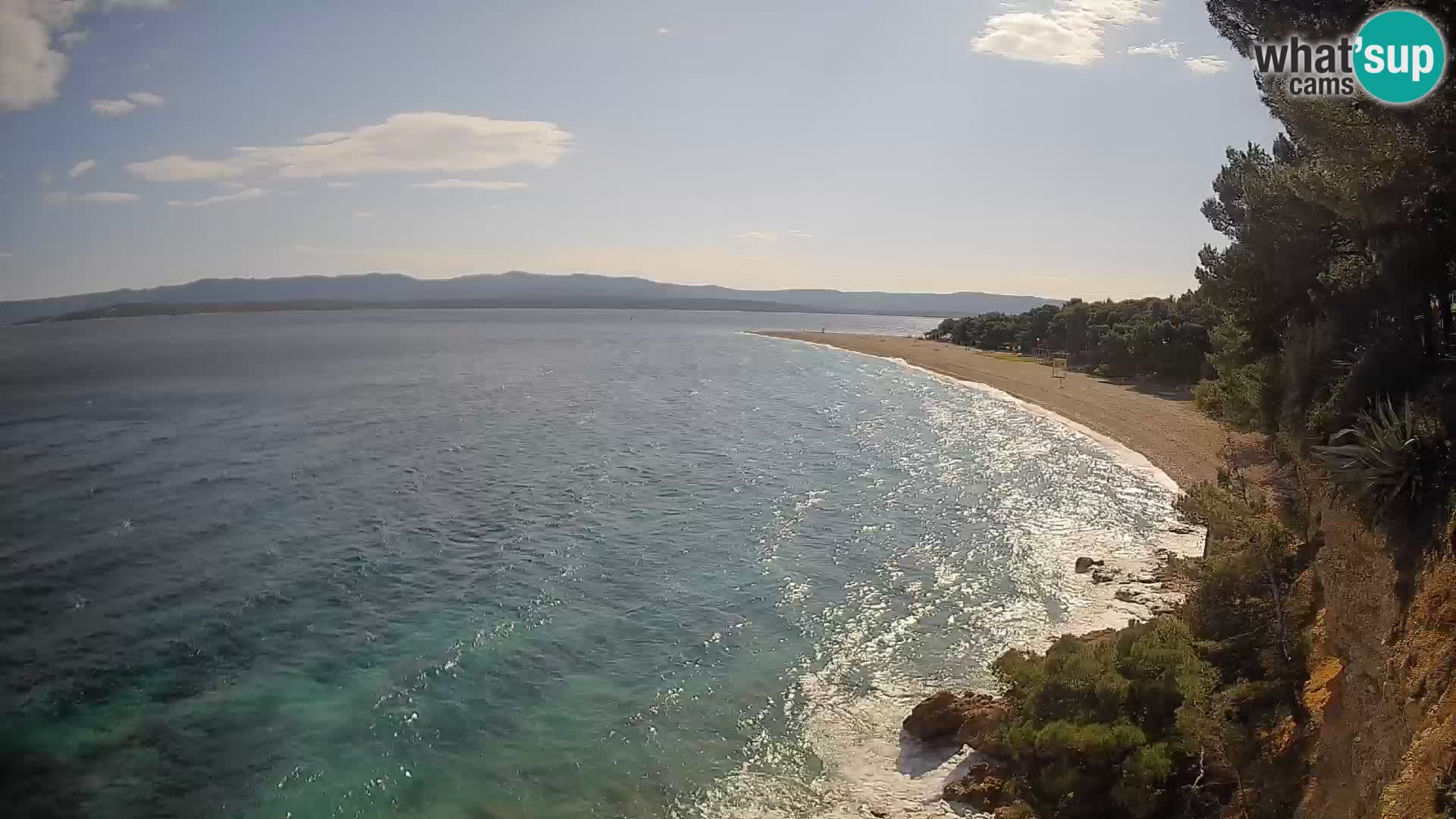 Spletna kamera Bol Zlatni Rat – Pogled v živo z otoka Brač