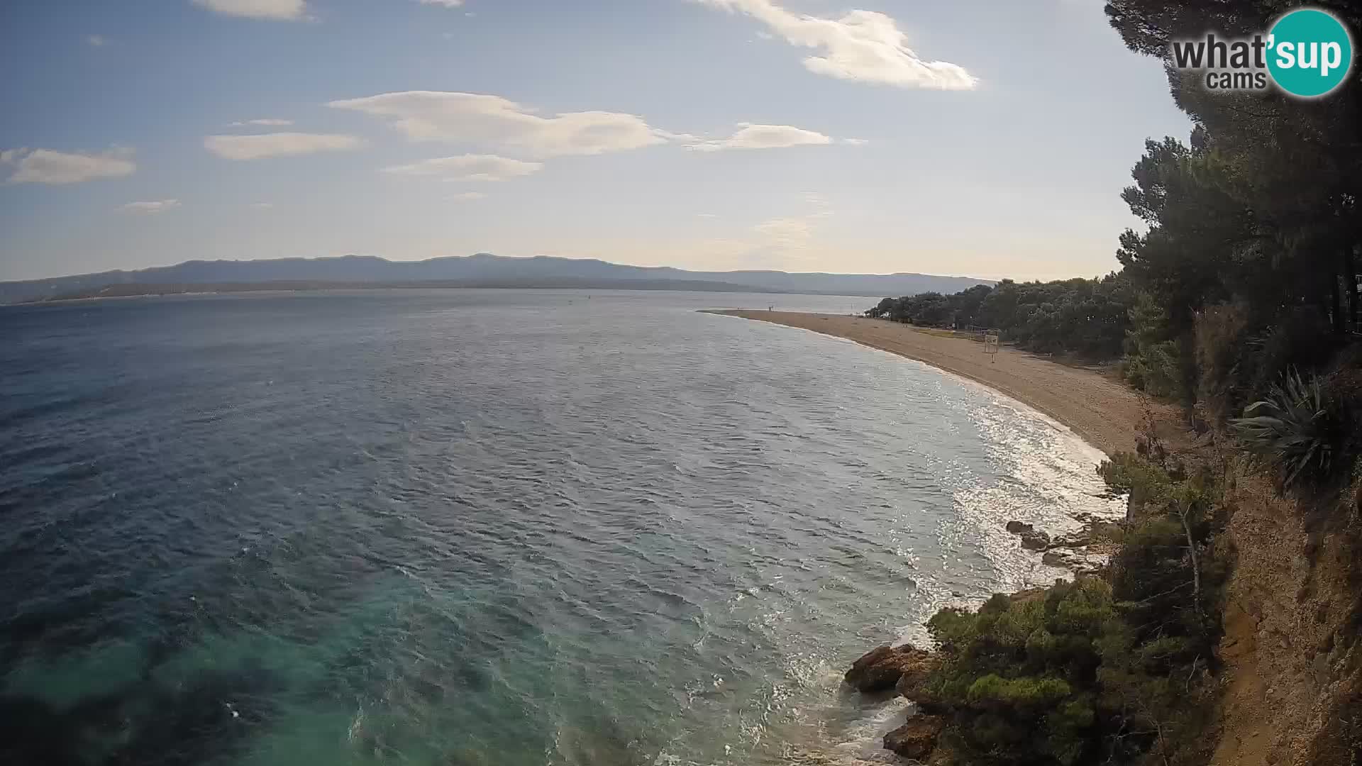 Webcam Zlatni Rat Bol – Liveblick vom berühmten Strand auf Brač