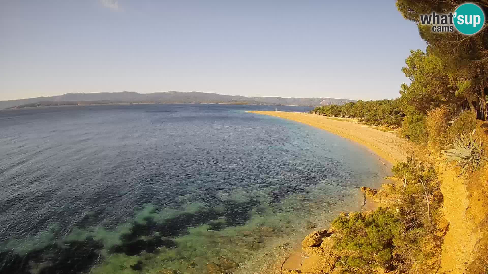 Webcam Zlatni Rat Bol – Liveblick vom berühmten Strand auf Brač