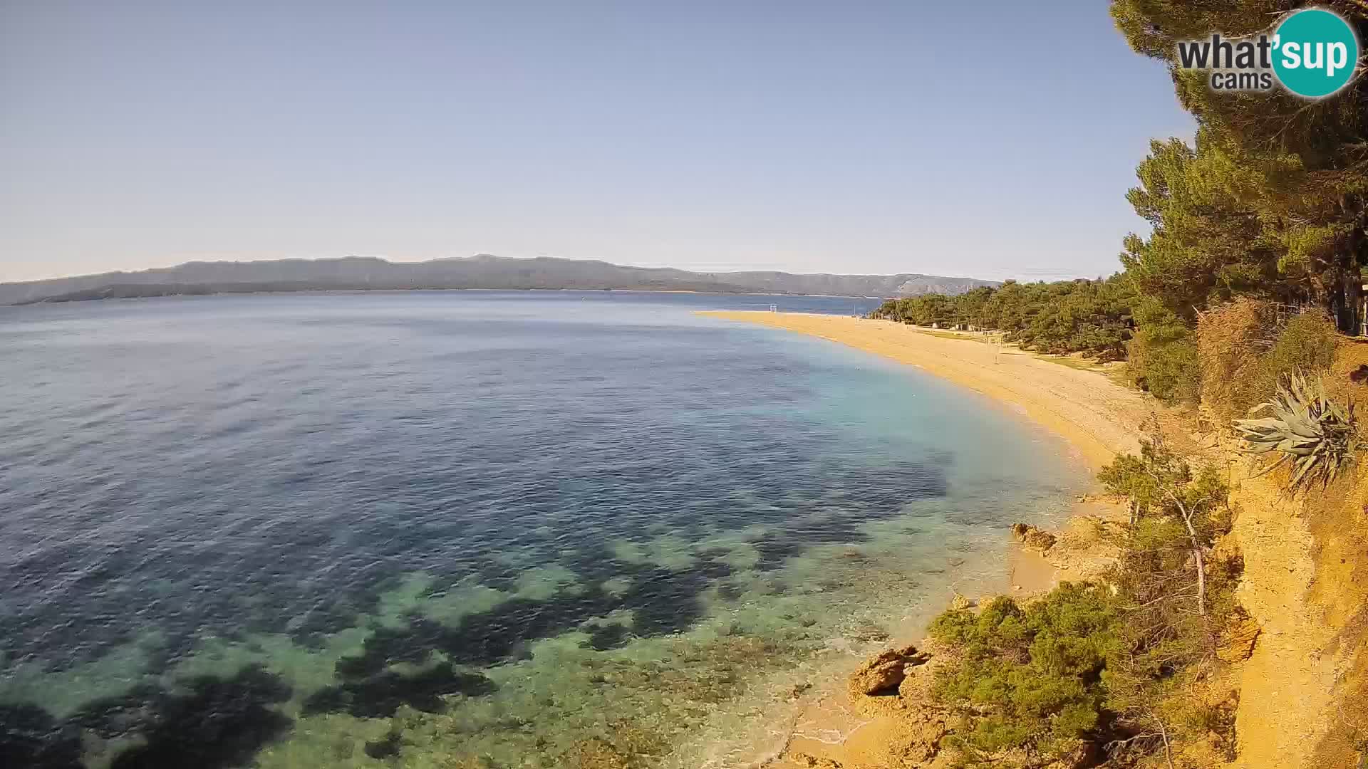 Webcam Zlatni Rat Bol – Liveblick vom berühmten Strand auf Brač