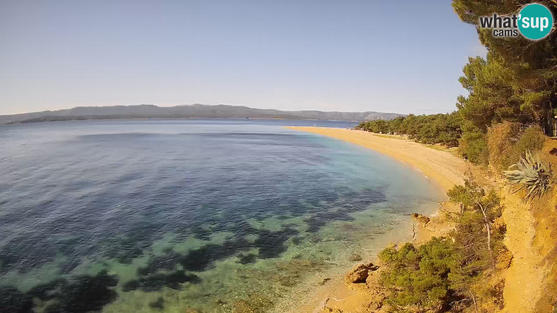Webcam Zlatni Rat Bol – Liveblick vom berühmten Strand auf Brač