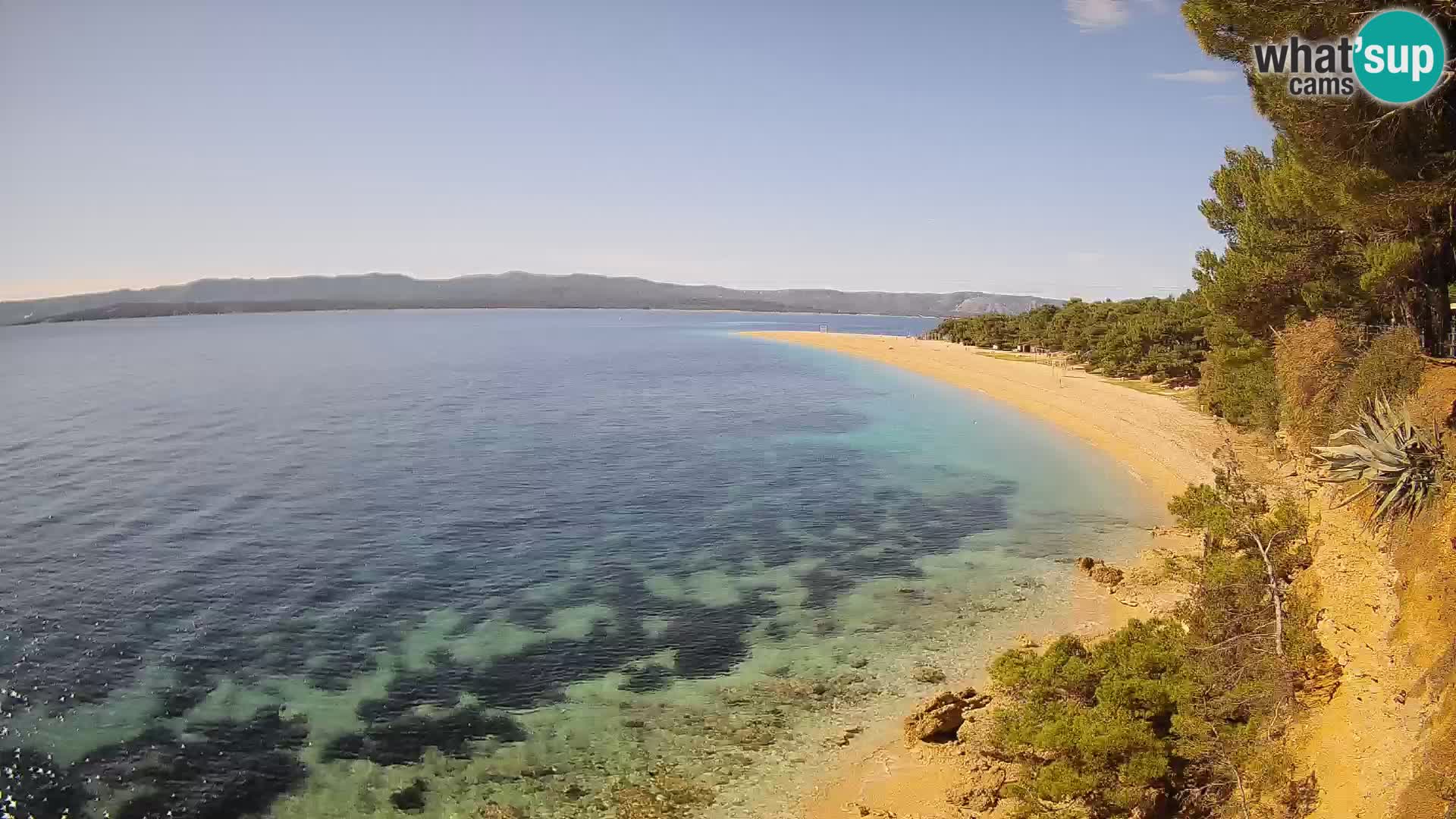 Webcam Zlatni Rat Bol – Liveblick vom berühmten Strand auf Brač