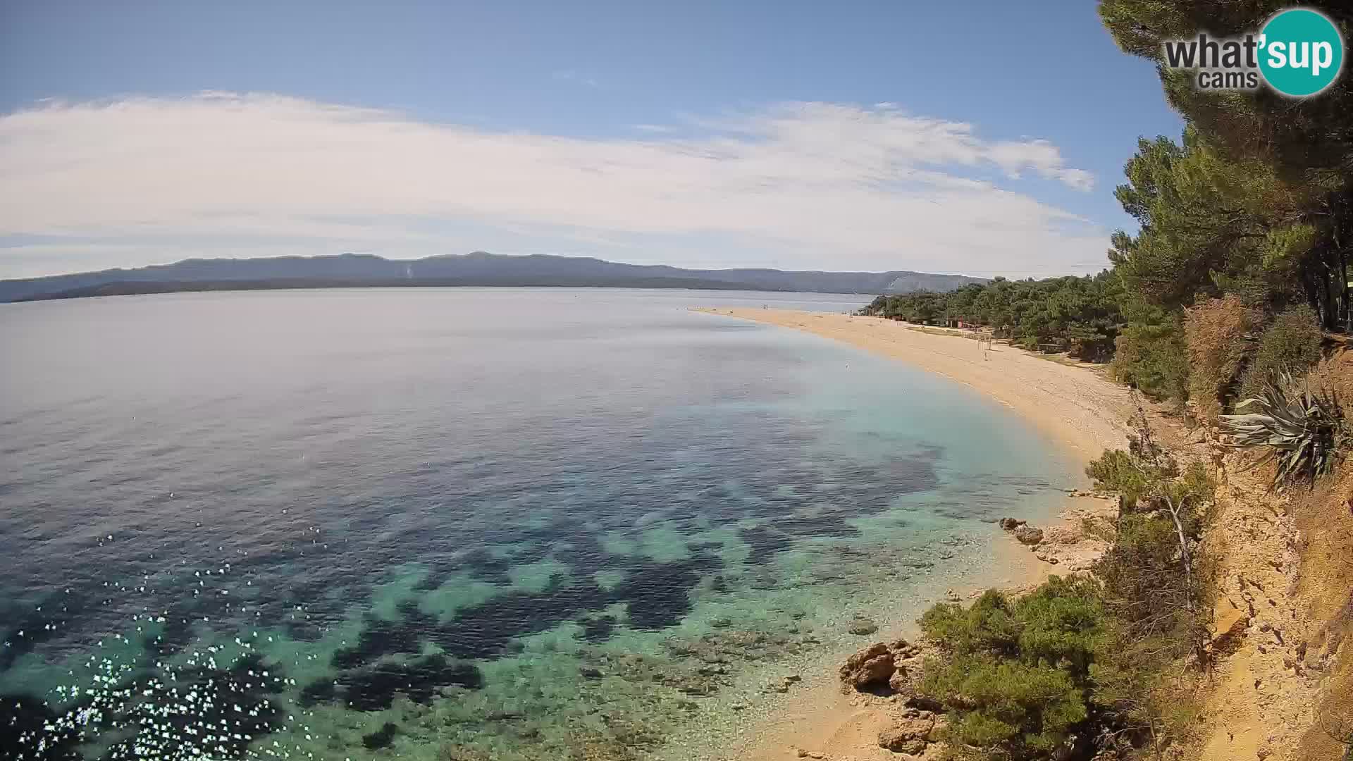 Webcam Zlatni Rat Bol – Liveblick vom berühmten Strand auf Brač