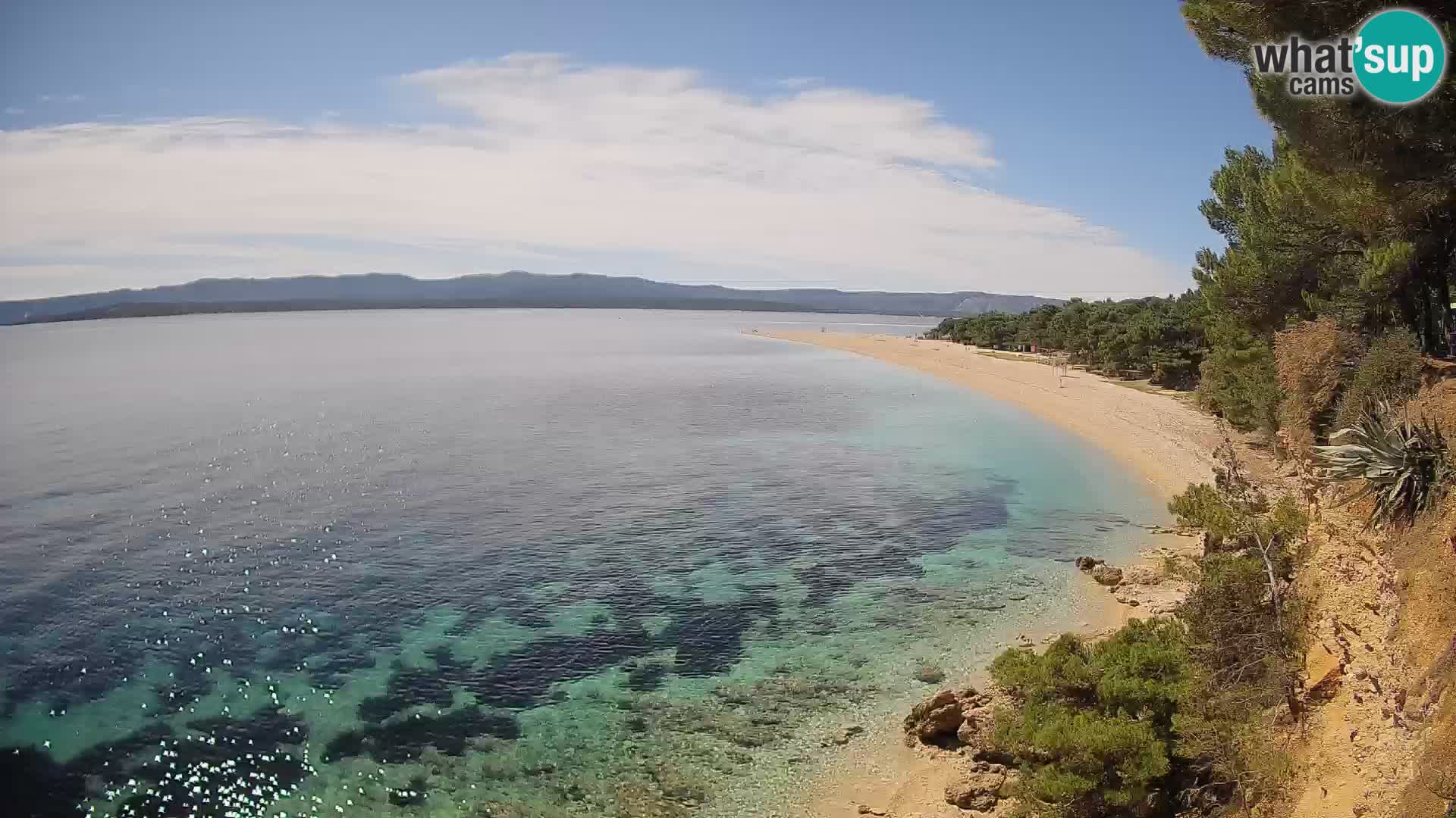 Spletna kamera Bol Zlatni Rat – Pogled v živo z otoka Brač