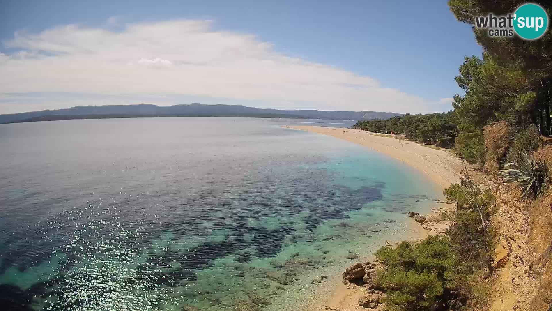 Webcam Zlatni Rat Bol – Liveblick vom berühmten Strand auf Brač