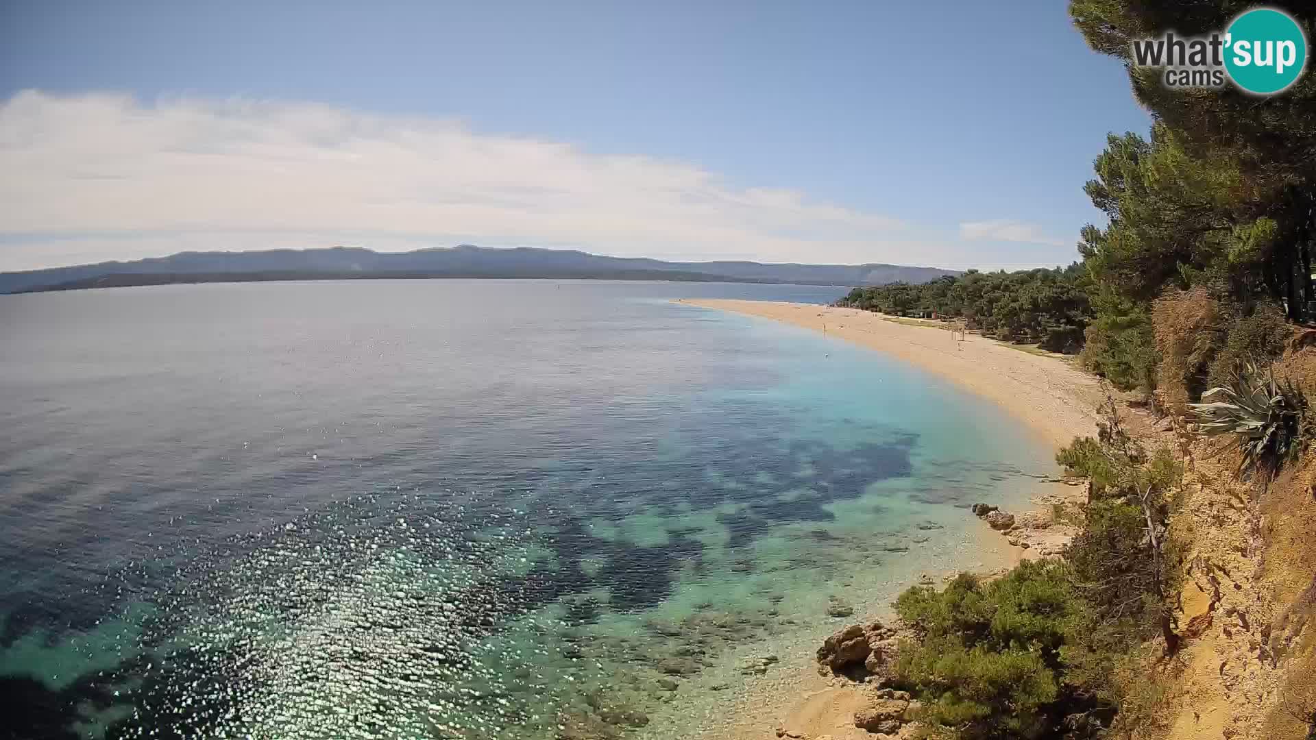 Webcam Zlatni Rat Bol – Liveblick vom berühmten Strand auf Brač
