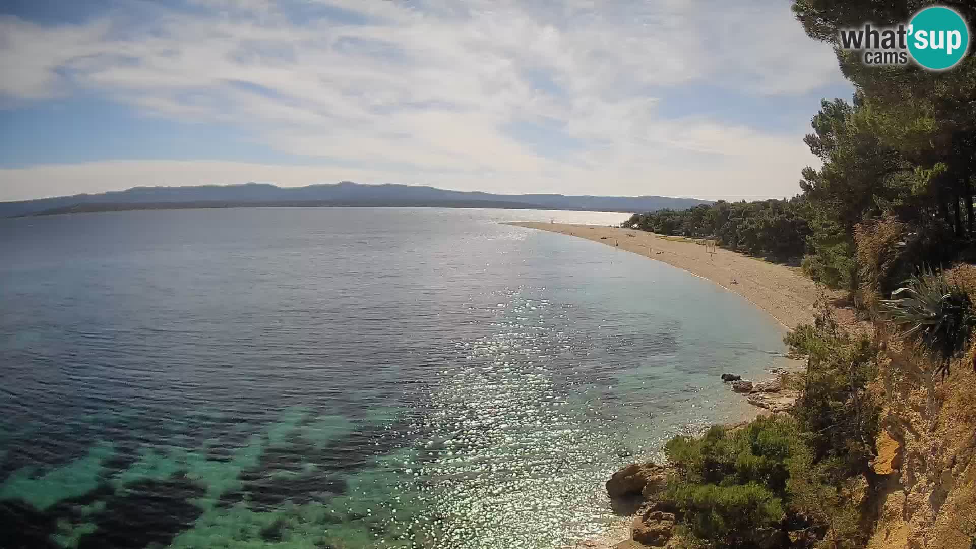 Webcam Bol Zlatni Rat – Vista en vivo desde la isla de Brač