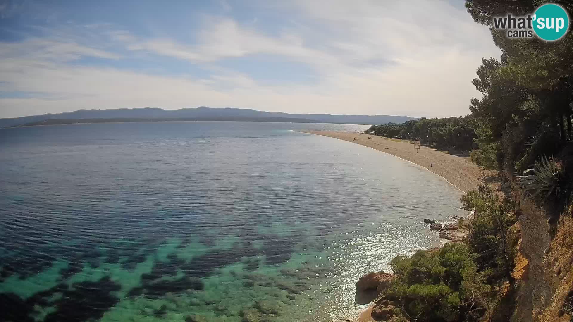 Webcam Zlatni Rat Bol – Liveblick vom berühmten Strand auf Brač