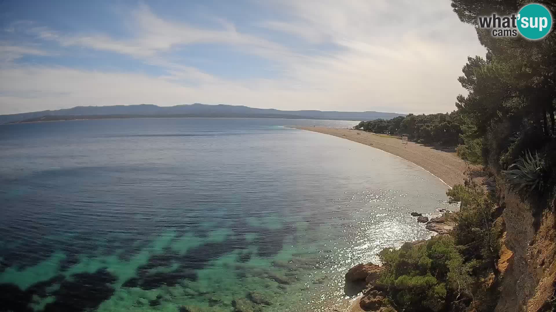 Webcam Zlatni Rat Bol – Liveblick vom berühmten Strand auf Brač