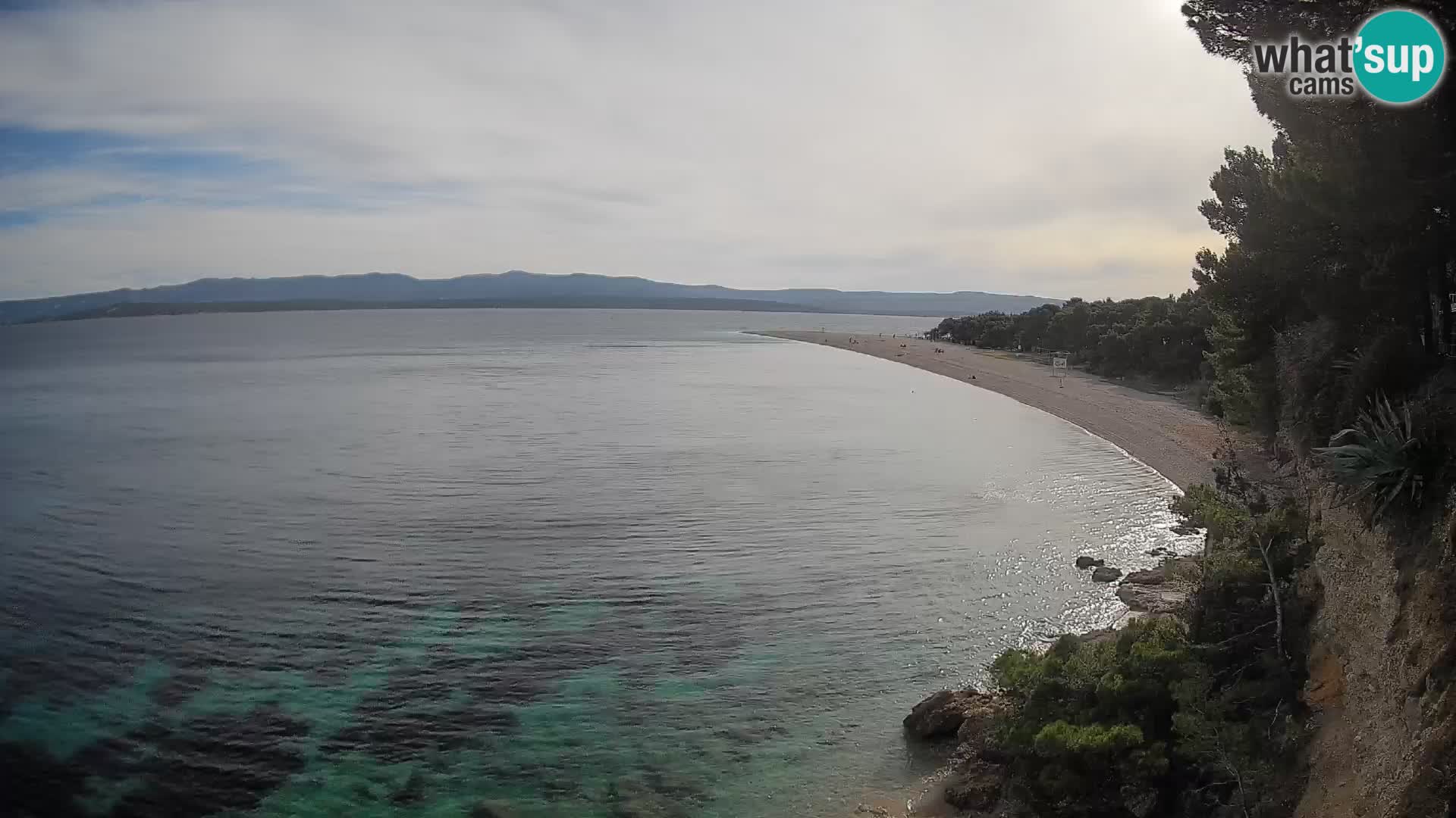 Webcam Bol Zlatni Rat – Vista en vivo desde la isla de Brač
