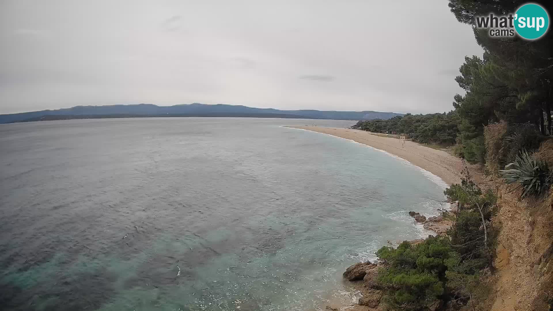 Webcam Bol Zlatni Rat – Vista en vivo desde la isla de Brač
