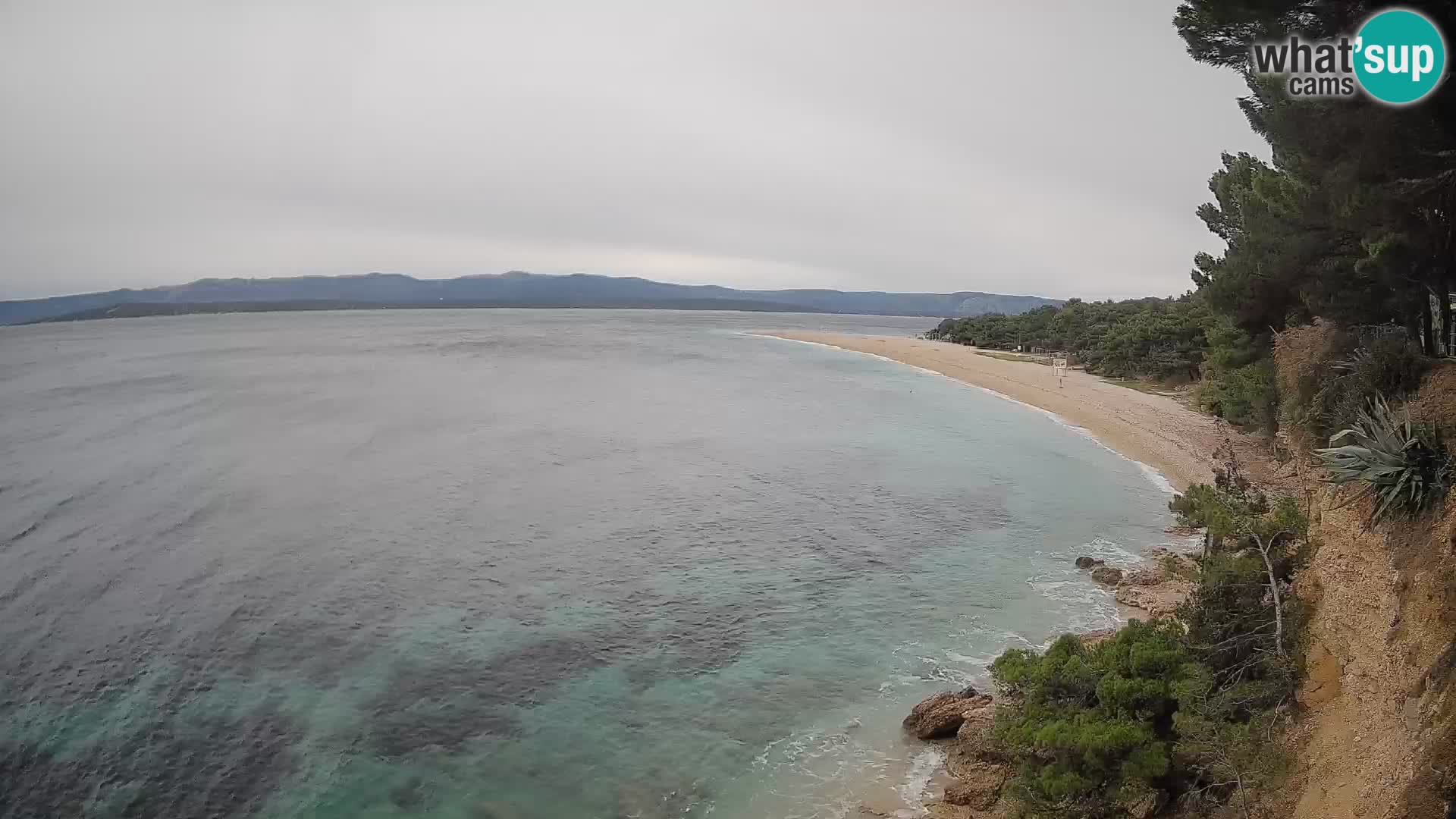 Webcam Bol Zlatni Rat – Vista en vivo desde la isla de Brač