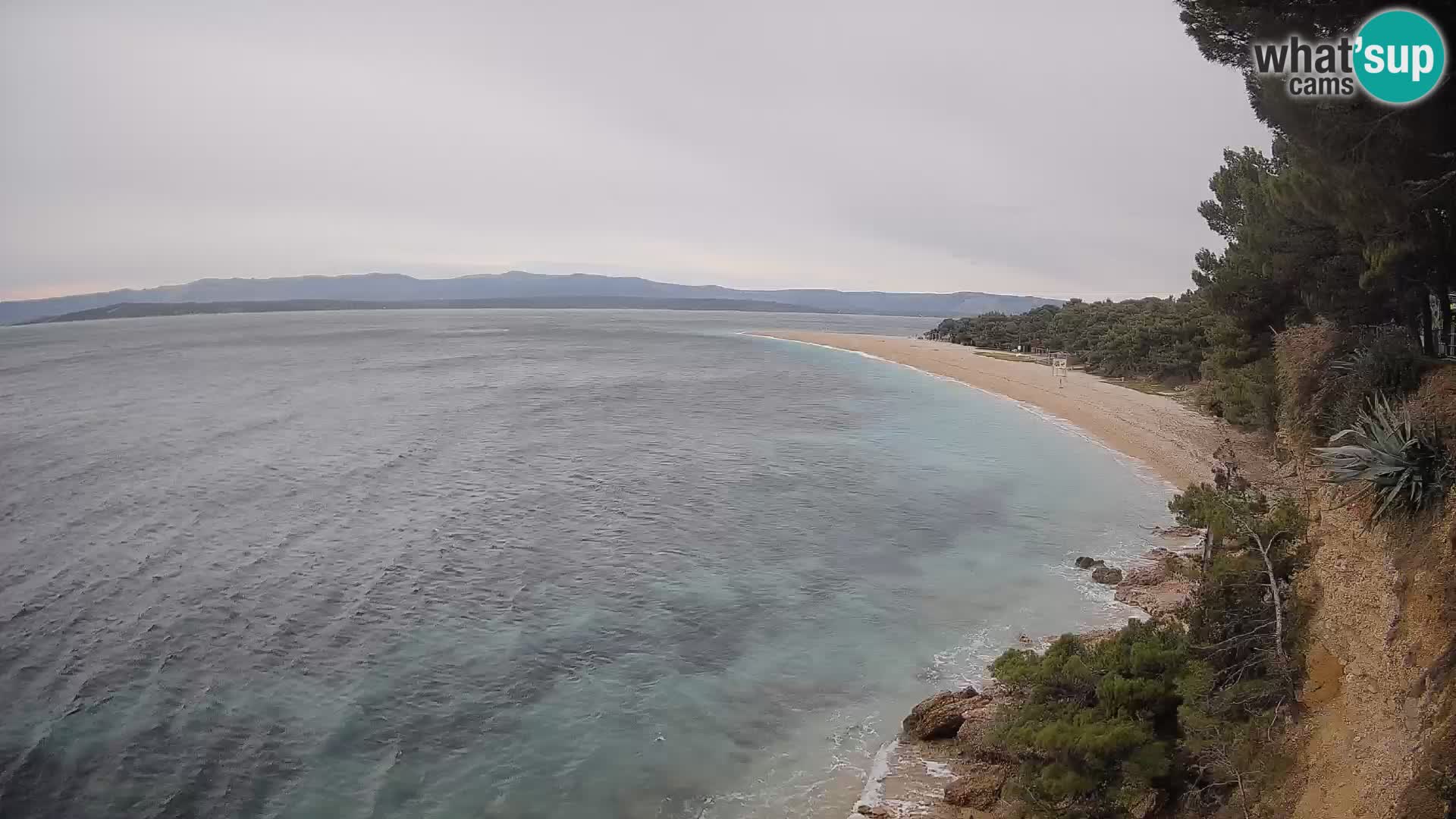 Webcam Zlatni Rat Bol – Liveblick vom berühmten Strand auf Brač