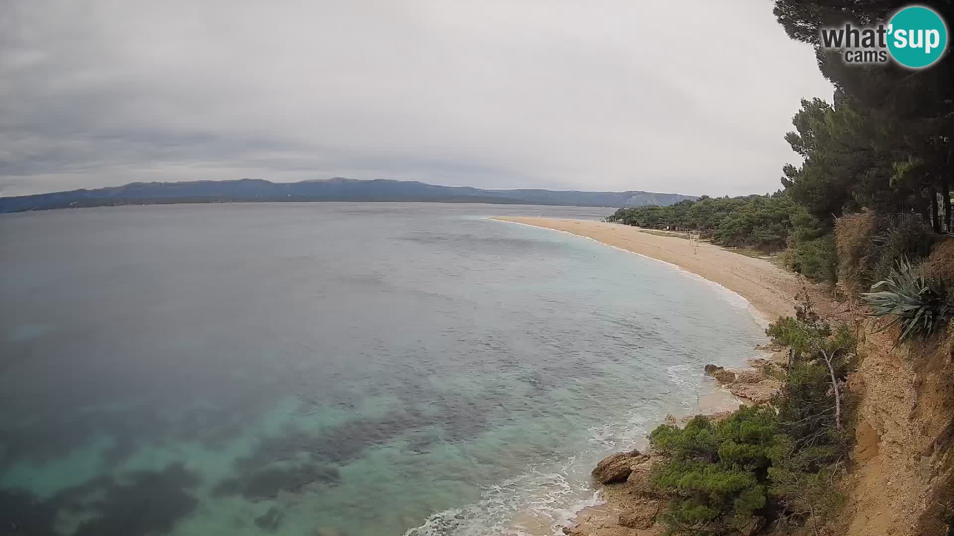 Webcam Zlatni Rat Bol – Liveblick vom berühmten Strand auf Brač