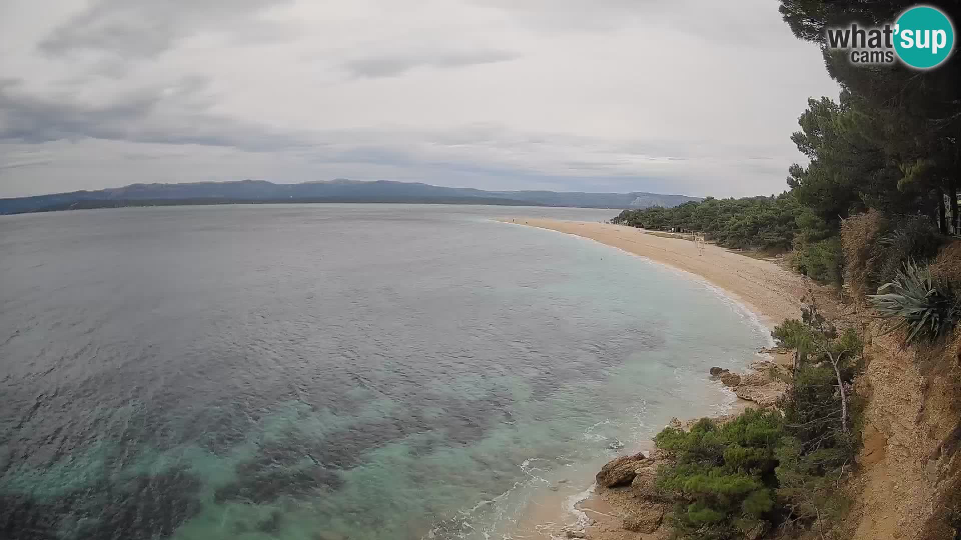 Webcam Bol Zlatni Rat – Vista en vivo desde la isla de Brač