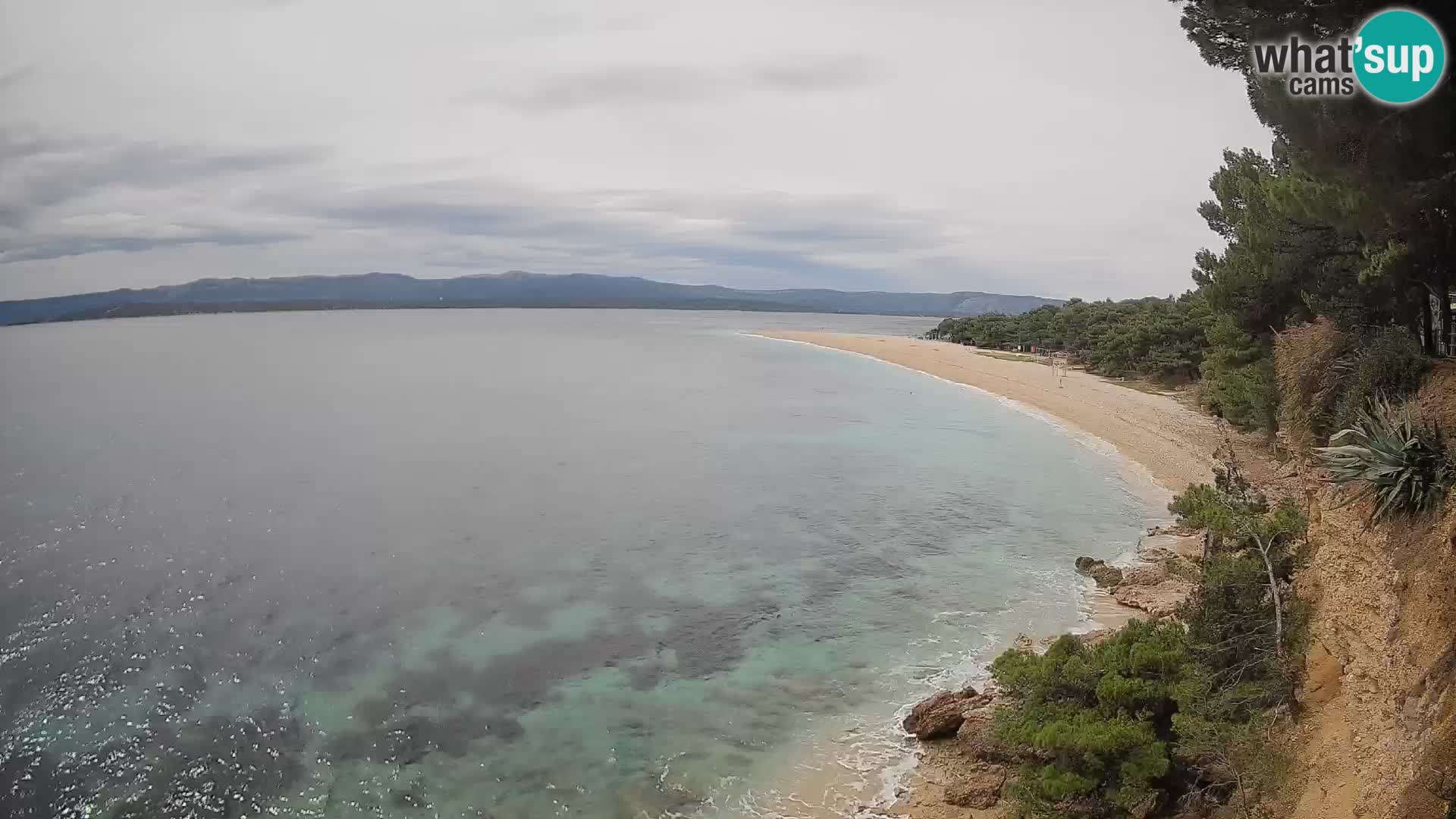 Webcam Bol Zlatni Rat – Vista en vivo desde la isla de Brač