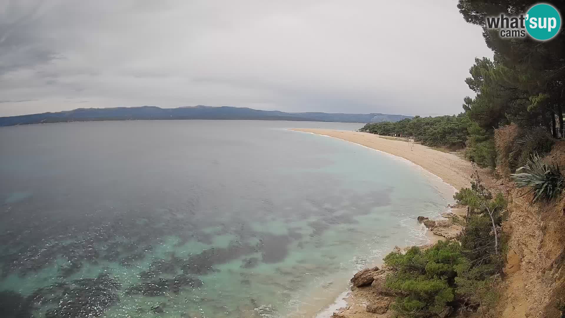 Webcam Bol Zlatni Rat – Vista en vivo desde la isla de Brač