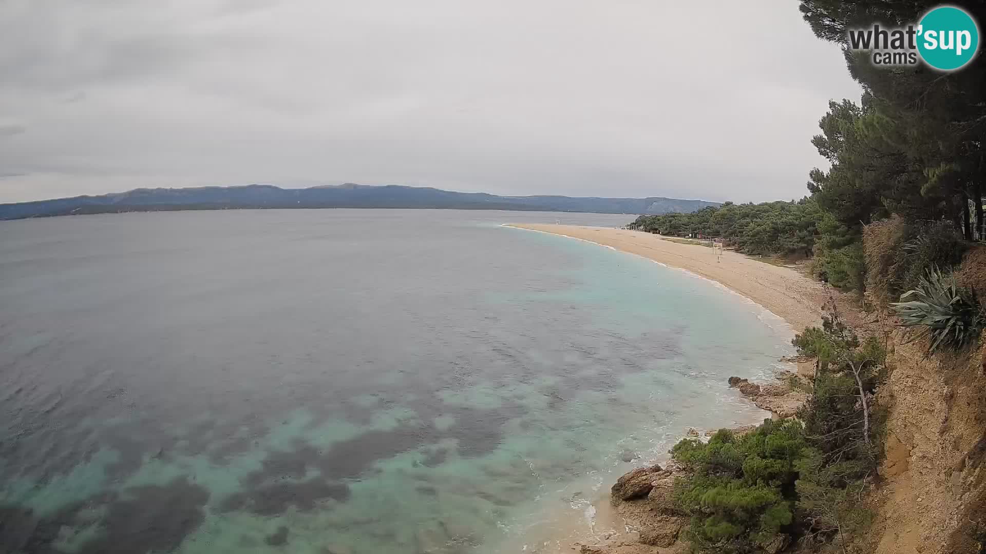 Webcam Bol Zlatni Rat – Vista en vivo desde la isla de Brač