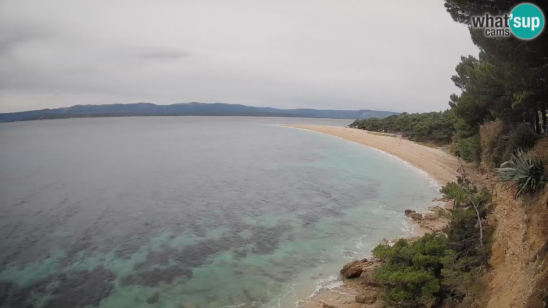 Spletna kamera Bol Zlatni Rat – Pogled v živo z otoka Brač