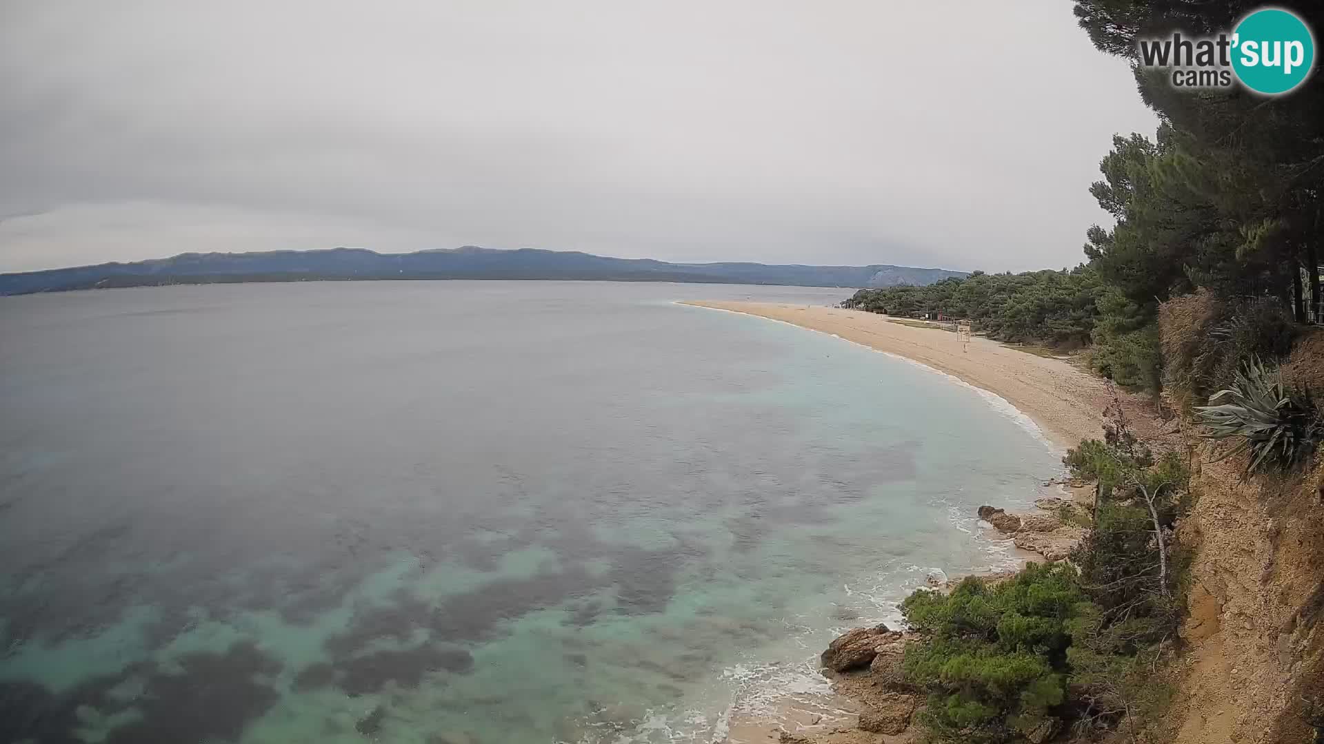 Webcam Bol Zlatni Rat – Vista en vivo desde la isla de Brač