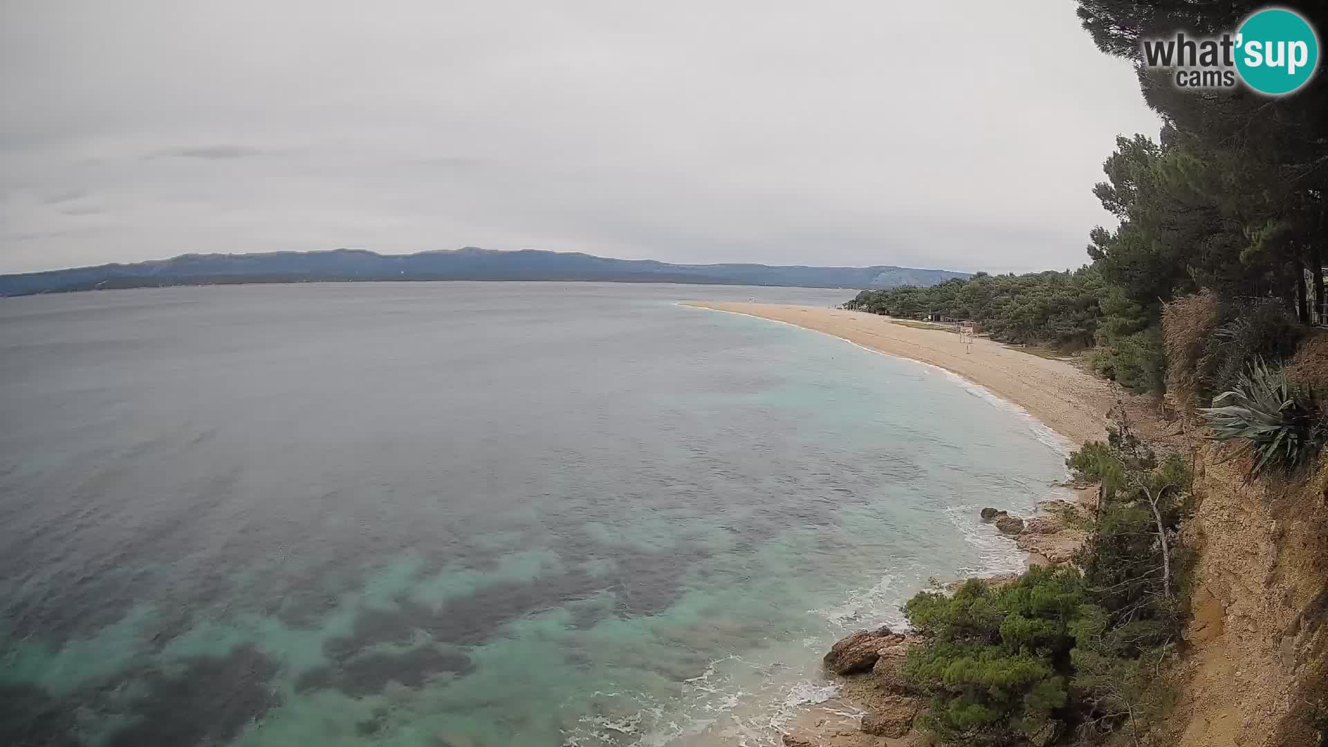 Webcam Zlatni Rat Bol – Liveblick vom berühmten Strand auf Brač