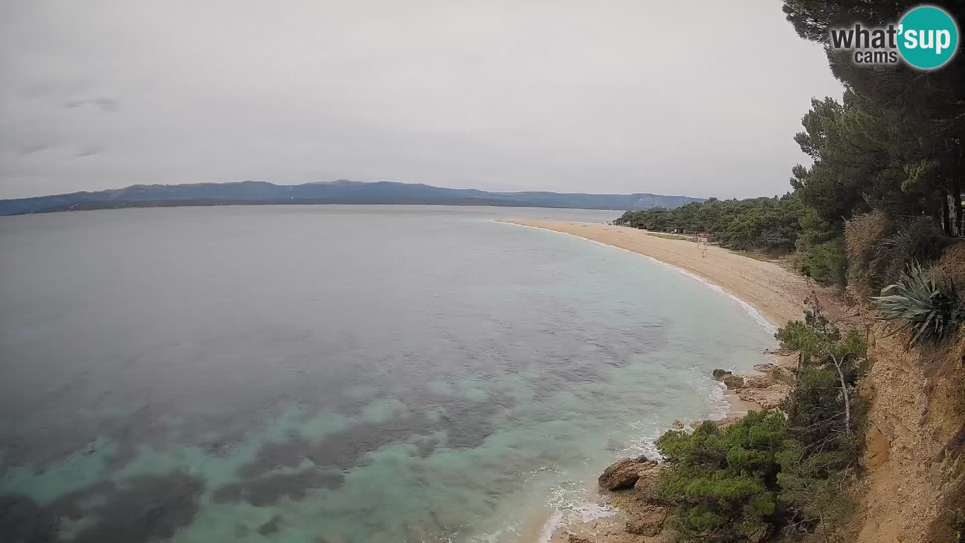 Spletna kamera Bol Zlatni Rat – Pogled v živo z otoka Brač
