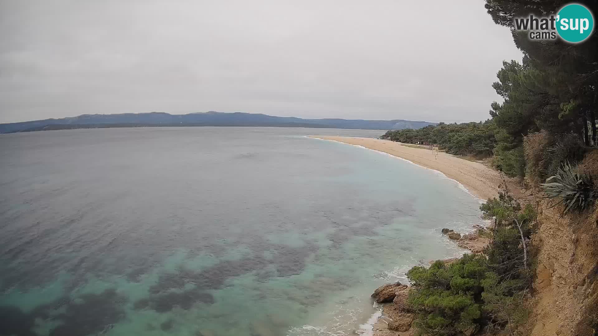 Spletna kamera Bol Zlatni Rat – Pogled v živo z otoka Brač