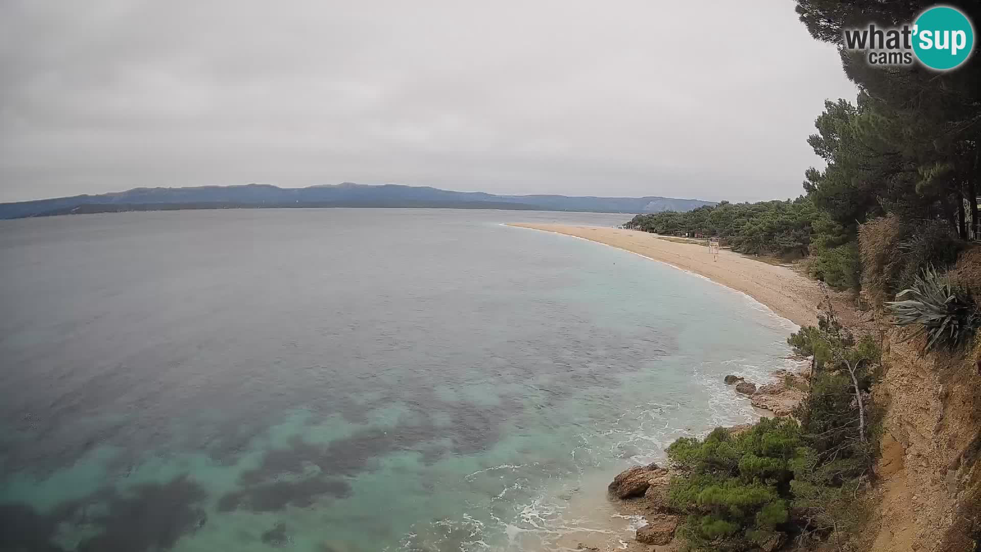 Webcam Zlatni Rat Bol – Liveblick vom berühmten Strand auf Brač