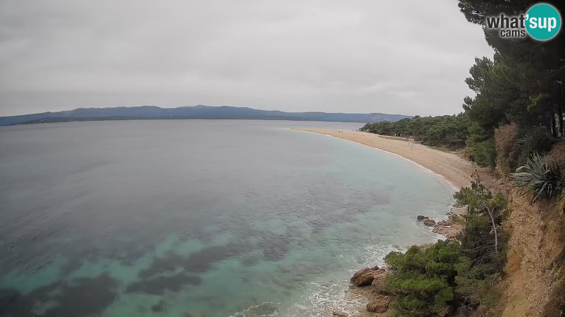 Webcam Bol Zlatni Rat – Vista en vivo desde la isla de Brač