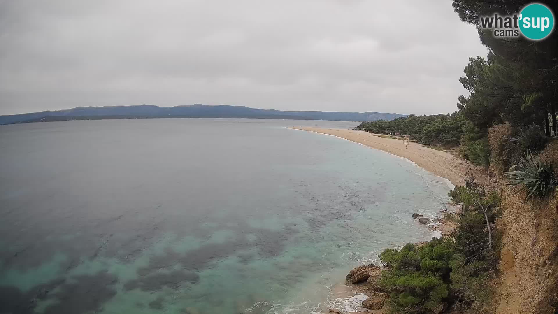 Webcam Bol Zlatni Rat – Vista en vivo desde la isla de Brač
